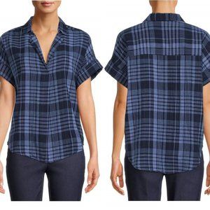 NWT Time and Tru Women's Roll Sleeve Popover Size L/G